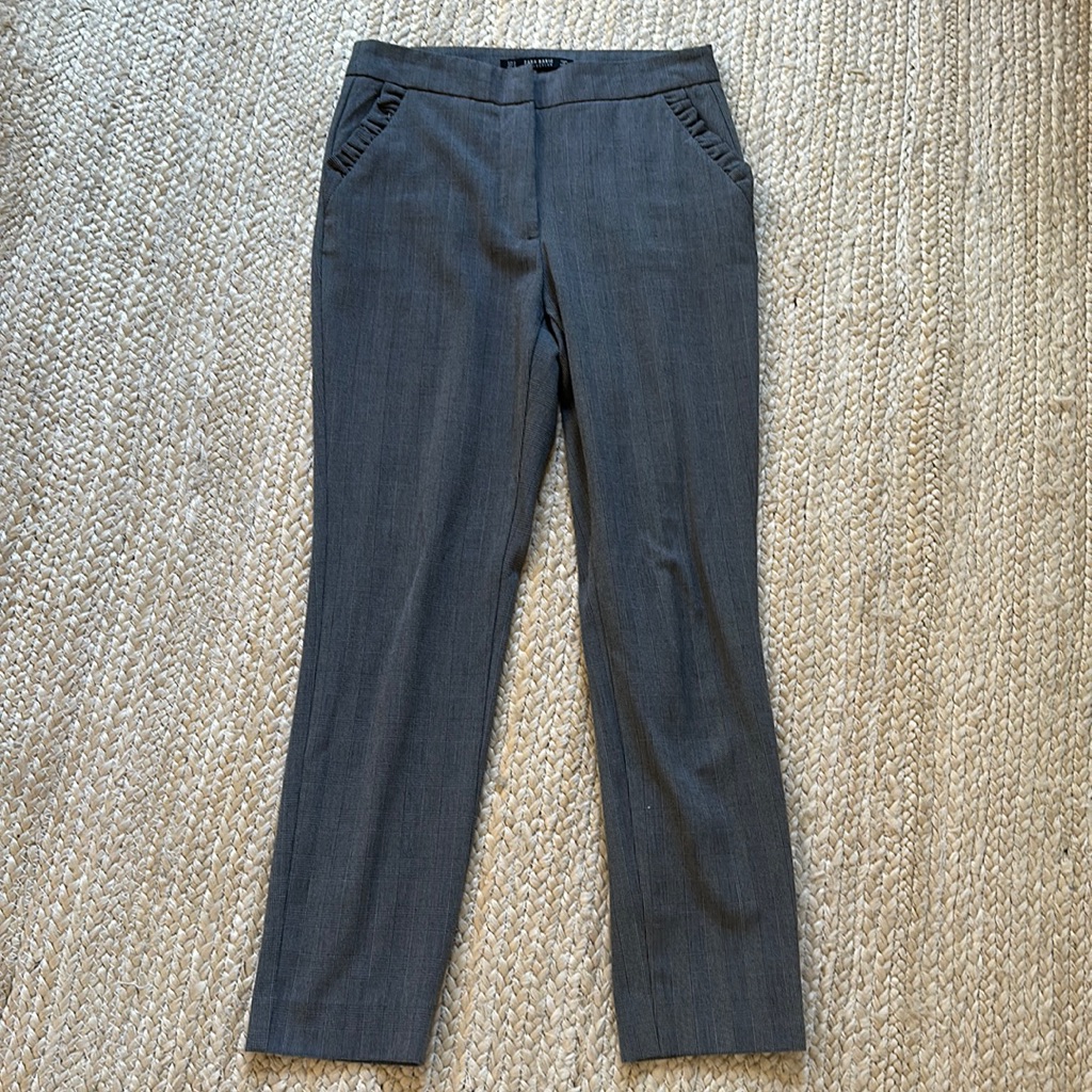 Zara Basic Ruffled Work Pantsplaid